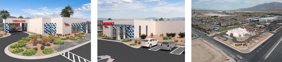 Renderings for the exterior of the ER at North Las Vegas